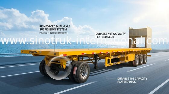 планшетный полный ABS трейлера 28T с крюком груза фронта HOWO