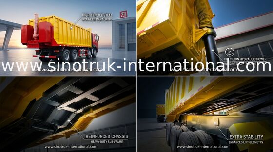 SINOTRUCK HOWO Dumper Tipper тележка трейлера 25-45CBM Semi с аттестацией BV