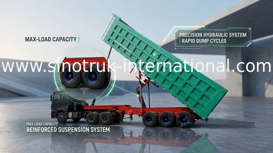 Большая нагрузки емкости тележка трейлера Semi 60 тонн 25-45CBM с аттестацией ISO