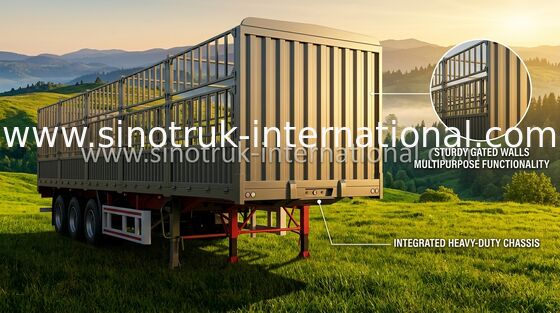 Трейлер CIMC тележки Dropside коммерчески 3 цапфы 30-60 тонн 13-16m