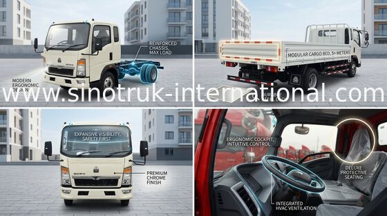 8 тонн тележки светлой обязанности LHD 4X2 SINOTRUK HOWO 116HP ZZ1087D3614C180