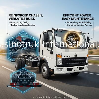ZZ1047D3414C145 HOWO 4 * 2 легкие грузовики 116 л.с. шасси