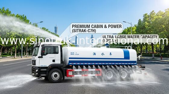 Ряд тележки цистерны с водой 6x4 SINOTRUK SITRAK LHD 15-20CBM распыляя широко