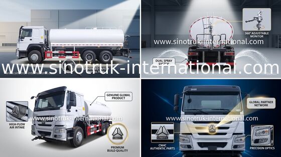 Белизна LHD 6x4 Sinotruk HOWO брызгая тележку ZZ1257V4347B1