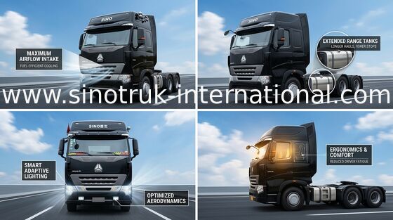 Трактор RHD тележки SINOTRUK HOWO A7 международный, головной трейлер тележки