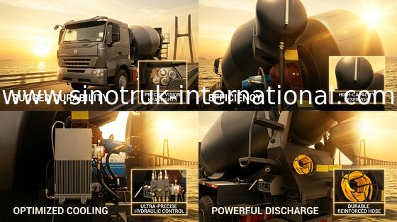 Тележка 10CBM 371HP 6X4 LHD конкретного смесителя SINOTRUK МЕЖДУНАРОДНАЯ HOWO A7