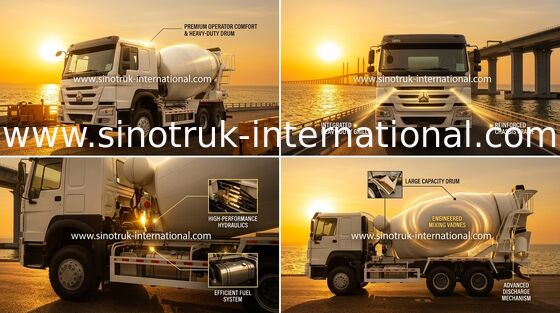 Лошадиная сила 336HP тележки конкретного смесителя LHD 6×4 10wheels высокая