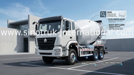 Промышленная тележка конкретного смесителя, подготавливает трейлер RHD 6X4 смешивания конкретный