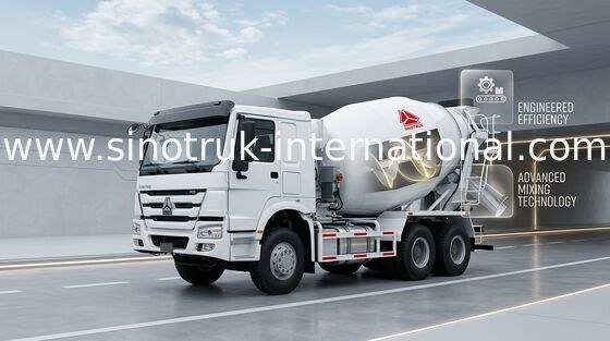 тележка ZZ5257GJBM3647W насоса конкретного смесителя 9CBM 290HP 6X4 LHD