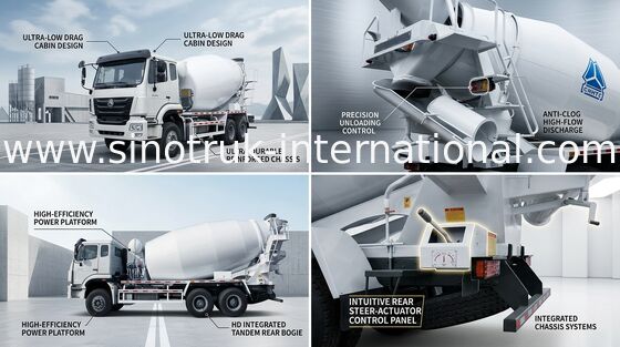 Оборудование конкретного смесителя тележки 10CBM SINOTRUK HOHAN цемента смесителя