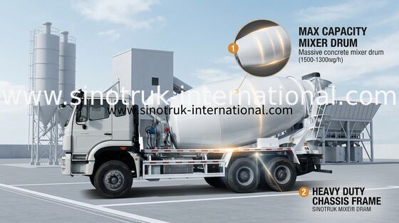 тележка Euro2 290HP 6X4 RHD ZZ5255GJBM3846B1 конкретного смесителя 10CBM SINOTRUK HOHAN