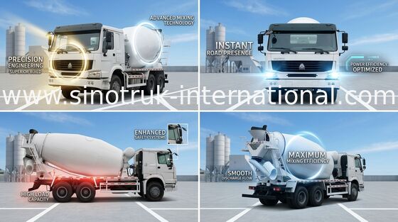 Тележка 12CBM 371HP 6X4 LHD ZZ5257GJBN4048W конкретного смесителя SINOTRUK HOWO