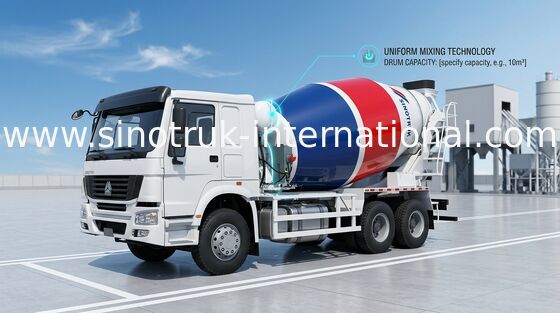 Тележка 10CBM 290HP 6X4 LHD ZZ5257GJBM3841W конкретного смесителя SINOTRUK HOWO
