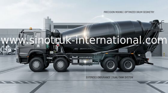 Тележка 371HP конкретного смесителя SINOTRUK HOWO 8x4 LHD