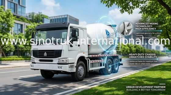 Тележка 12CBM 336HP 6X4 LHD ZZ5257GJBN4048W конкретного смесителя SINOTRUK HOWO