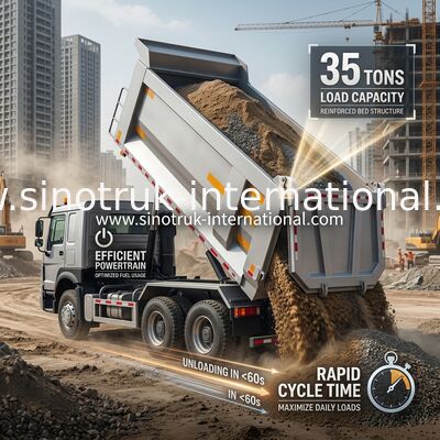 SINOTRUK HOWO 371HP 8X4 Свертывающий грузовик Строительство Старый фронтальный фронт Военный бампер для горных районов Два предупреждающих огня Контейнер типа U
