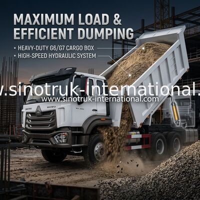 SINOTRUK HOHAN HOWO 380hp LHD свертывающий грузовик 6x4 с узором грузовик