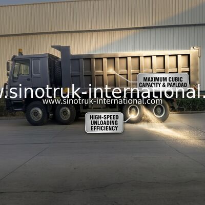 Двигатель с наклоном Sinotruk Hohan 400hp 10 колес Lhd 40 тонн 20-30cbm ZZ3317N356JB1 серый