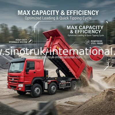 Свертывающий грузовик SINOTRUK HOWO A7 8X4 для строительства ZZ3317V3567B1