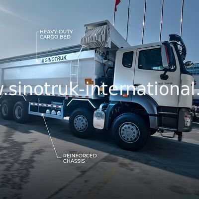Sinotruk HOHAN Новый HOWO 8X4 Дэмп-Трак 380hp 12 колес Белый H77L ZZ3317V386JB1R U тип