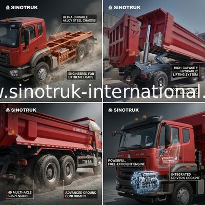Sinotruk Hohan New Howo Tipper Dump Truck N7 8 × 4 12 колес 380hp Lhd или Rhd с контейнером типа U