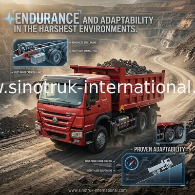 SINOTRUK HOWO 380 л.с.п. ЛХД с откидывающим грузовиком 6х4 красный