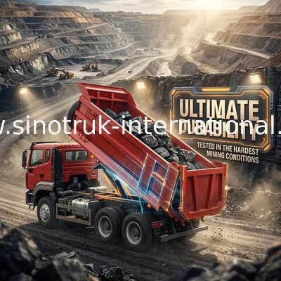 SINOTRUK HOWO N7 Дампер с наклоном 6 × 4 10 колес 380 л.с. Для экспорта Тип U Легко разгружается