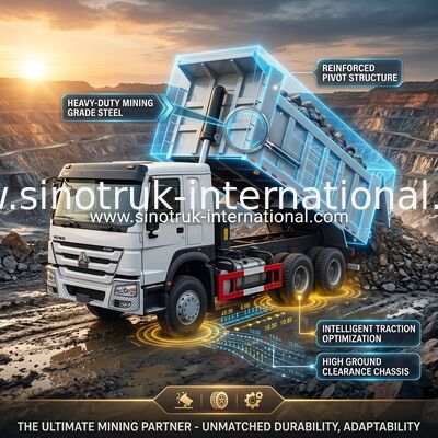 ZZ3257V3847B1 Высокая лошадиная мощность HOWO Типпер грузовик 6×4 10 колес 400 л.с. Низкое потребление топлива