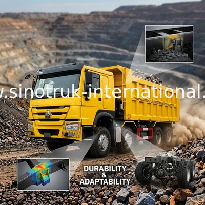 Желтый цвет × 4 минируя RHD колес 400Hp 8 самосвала 12 Tipper Sinotruk Howo