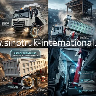 Самосвал переднее поднимаясь 8×4 RHD Tipper SINOTRUK HOWO сверхмощный