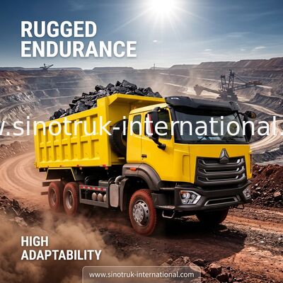 Sinotruk Tipper Dump Truck NX 6 × 4 10 колес Weichai 380hp Большая поднос