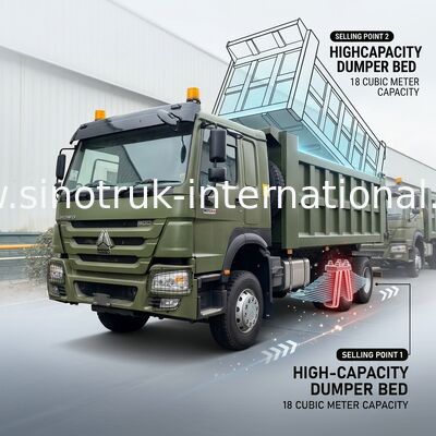 RHD 6×4 10 колес ZZ3257V3847B1R 400 л.с. Зелёный HOWO Типпер Грузовик Высокая лошадиная мощность