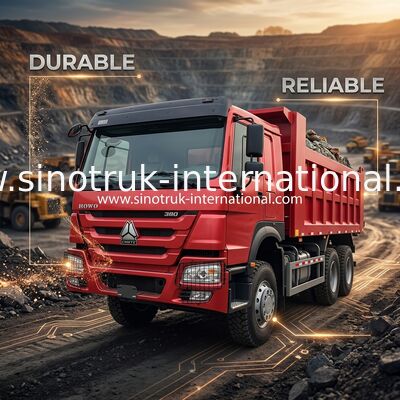 SINOTRUCK Howo Tipper Dump Truck 380hp 6 × 4 20CBM Коробка 10 колес Разбивающий угол железо