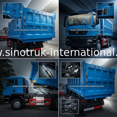 Лошадиная сила 371HP голубого самосвала Tipper колес HOWO LHD 6×4 10 высокая