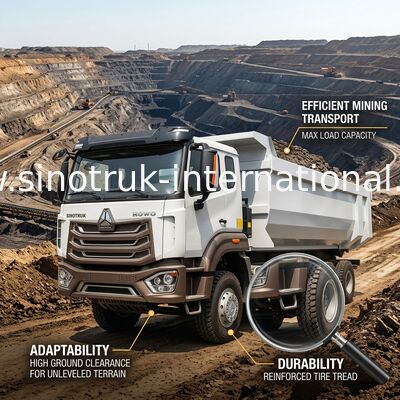 Самосвал кабины LHD 12wheels 8X4 400HP HOWO N7 для минировать тип u