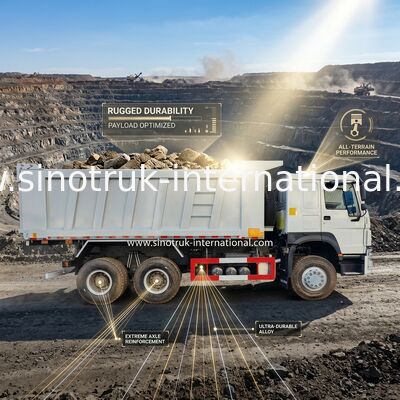 RHD 6×6 10 колес Белый HOWO Типпер Грузовик полный привод Высокая лошадиная мощность 380 л.с.