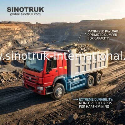Sinotruk Howo Tipper Dump Truck 400hp 6 × 4 20CBM Передний подъемный гидравлический цилиндр