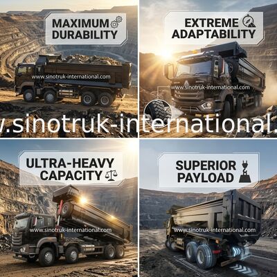 Черный самосвал 20-50Tons 8 x Tipper минирования Howo евро 4 2 400Hp