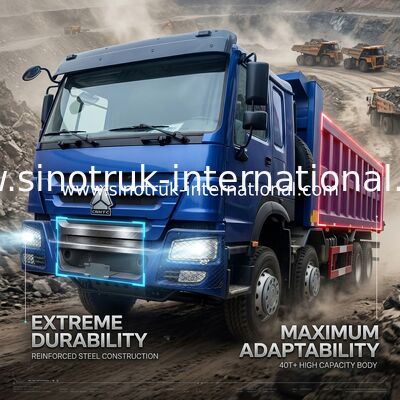 САМОСВАЛ LHD TIPPER SINOTRUK ГОЛУБОЙ HOWO 400HP 8×4
