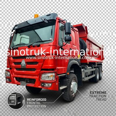 LHD 6×6 10 колес ZZ3257V4357B1R 380 л.с. Красный полный привод