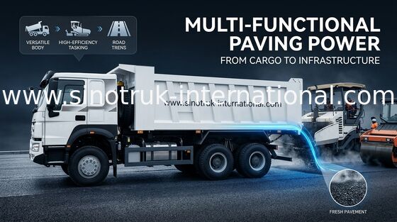 Самосвал LHD 6X4 371HP Tipper SINOTRUK Howo в белом цвете