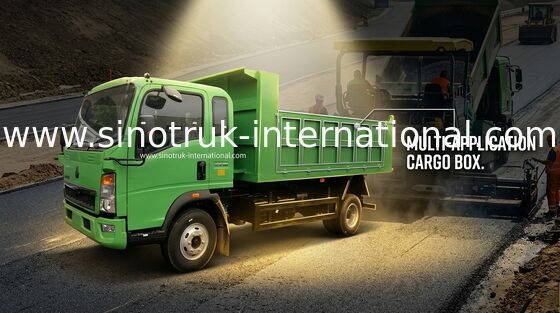 Зеленая сталь Howo 116hp самосвала Tipper высокопрочная