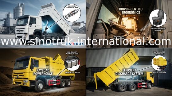 Sinotruk 400hp Howo 6 x 4 10 колес Tipper подниматься самосвала средний