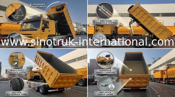 10 тонн 16 до 20 CBM самосвала HOWO ZZ3257N3847A 30 колес