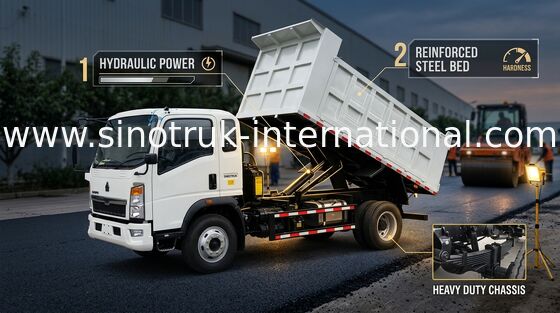 Легкие самосвалы Sinotruk Howo 4×2 Rhd 8 тонн 116 л.с.