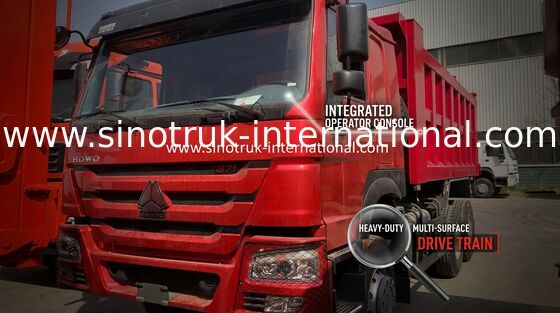 Тип самосвала 266HP LHD красного цвета SINOTRUK HOWO 6x4