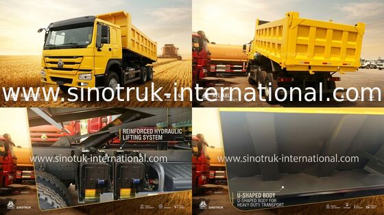 Передняя поднимаясь тележка сброса 4×2 Tipper, 4×4, 6×2, 6×6 управляя сильным достаточно двигателем