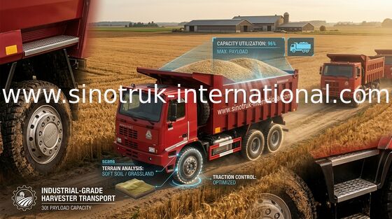 Профессиональная тележка сброса Tipper двигателя 371HP, тележка сброса колеса безопасности 10