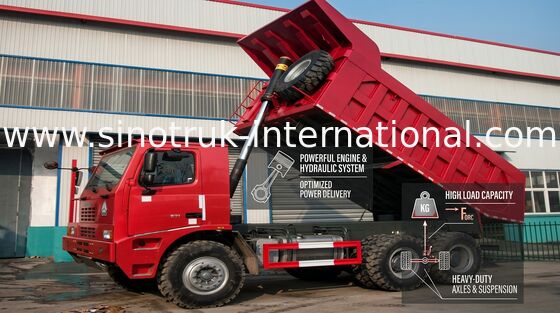 Профессиональная тележка сброса SINOTRUK HOWO с двигателем WD615.47 371HP