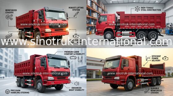 Товары ZZ3257N3647A нагрузки 30tons тележки сброса 6X4 Tipper SINOTRUK HOWO 10-25cbm